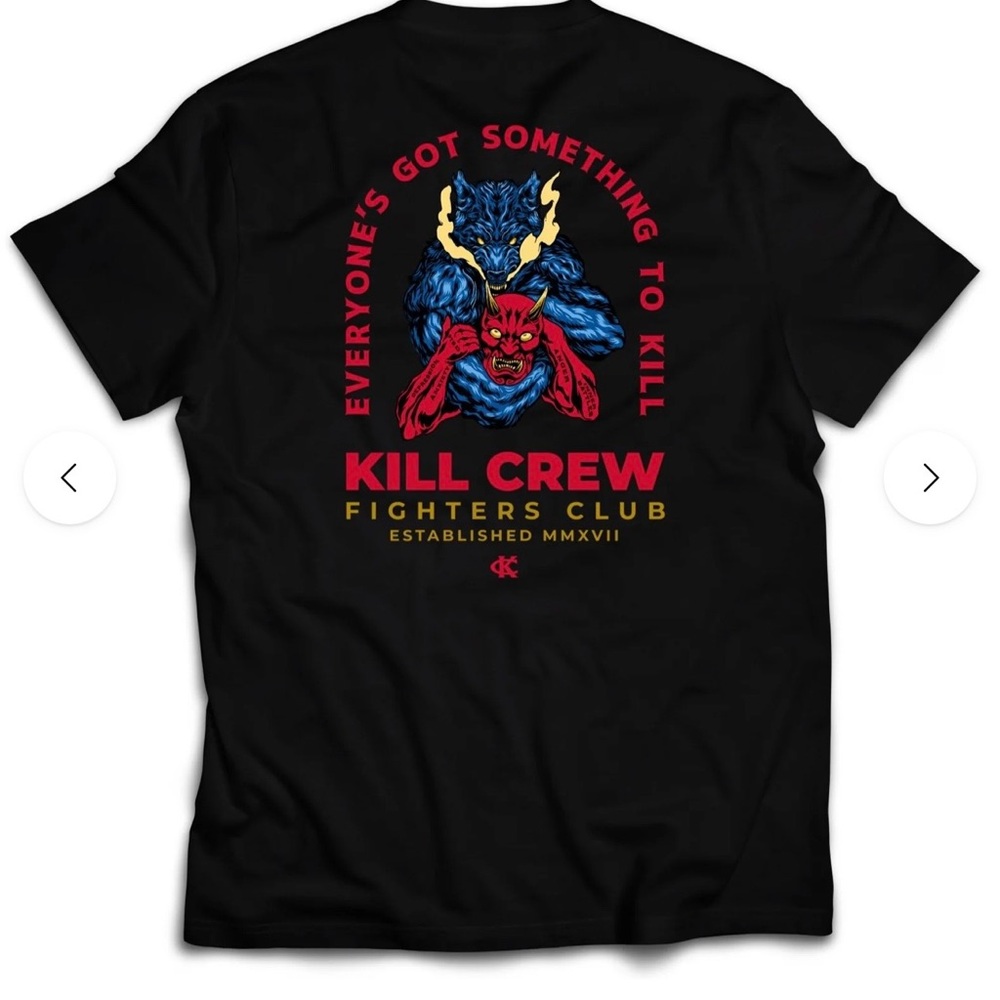 Kill Crew Black Graphic Tee - Short Sleeve